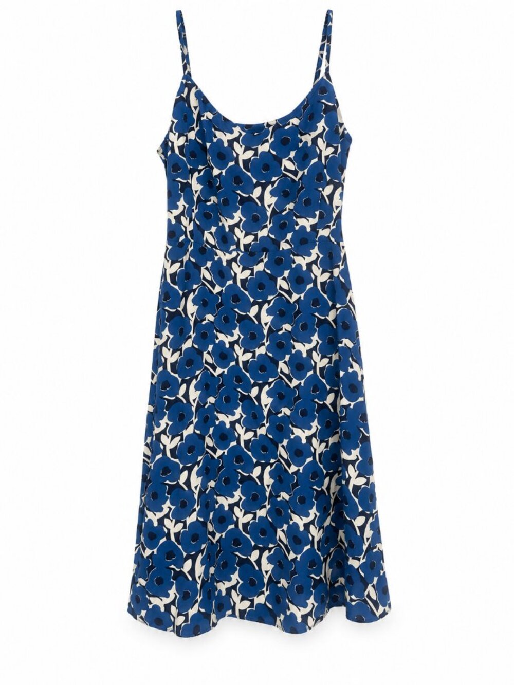 UNIQLO Cassie Byrnes Blue Floral Camisole Midi Dress S